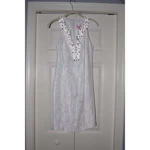 Lilly Pulitzer Percy cut-in iridescent shift dress